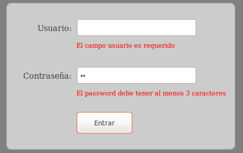 Ejercicio login